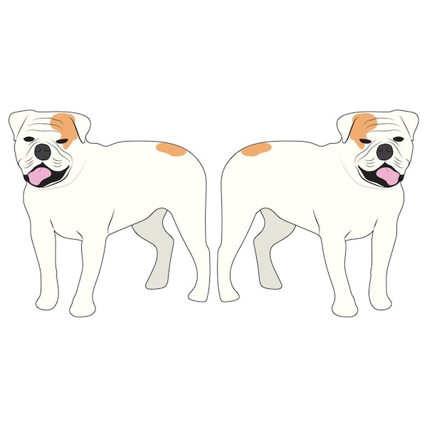 American Bulldog Dog Decal, Dog Lover Decor Vinyl Sticker